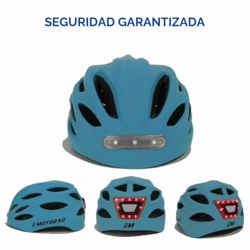 EMOTORAD Casco con Luz LED Delantera y Trasera foto 2