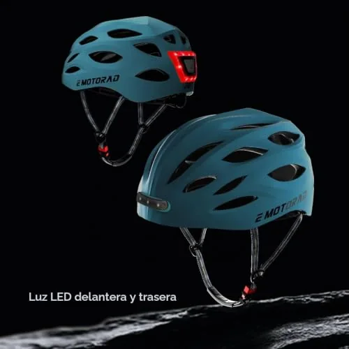 EMOTORAD Casco con Luz LED Delantera y Trasera foto 3