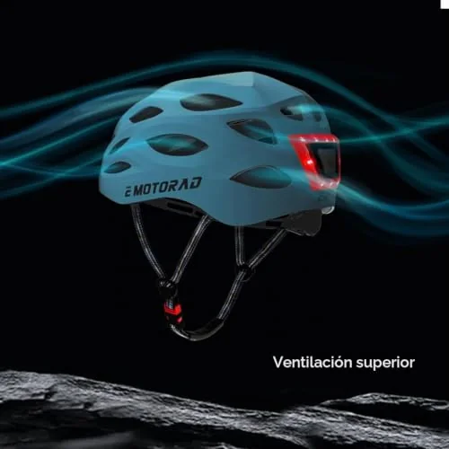 EMOTORAD Casco con Luz LED Delantera y Trasera foto 4