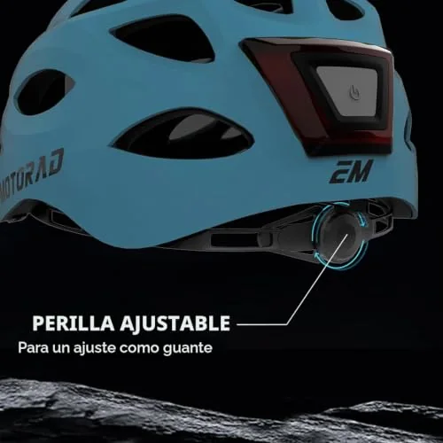 EMOTORAD Casco con Luz LED Delantera y Trasera foto 5