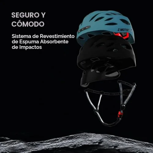 EMOTORAD Casco con Luz LED Delantera y Trasera foto 6