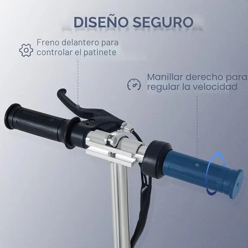 HOMCOM Patinete Eléctrico Plegable para Niños de 7-14 Años foto 3