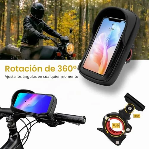 ROCKBROS Bolsa de Manillar con Soporte de Móvil foto 6