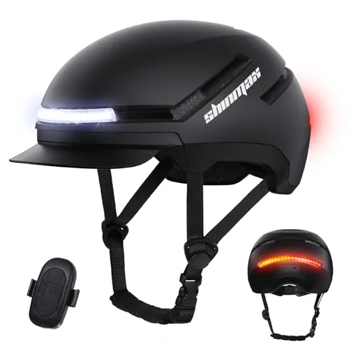 Shinmax Casco con Luz e Intermitentes