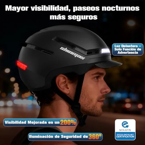 Shinmax Casco con Luz e Intermitentes foto 3