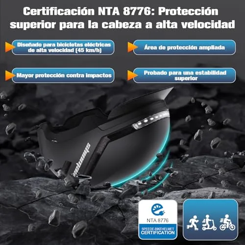 Shinmax Casco con Luz e Intermitentes foto 4